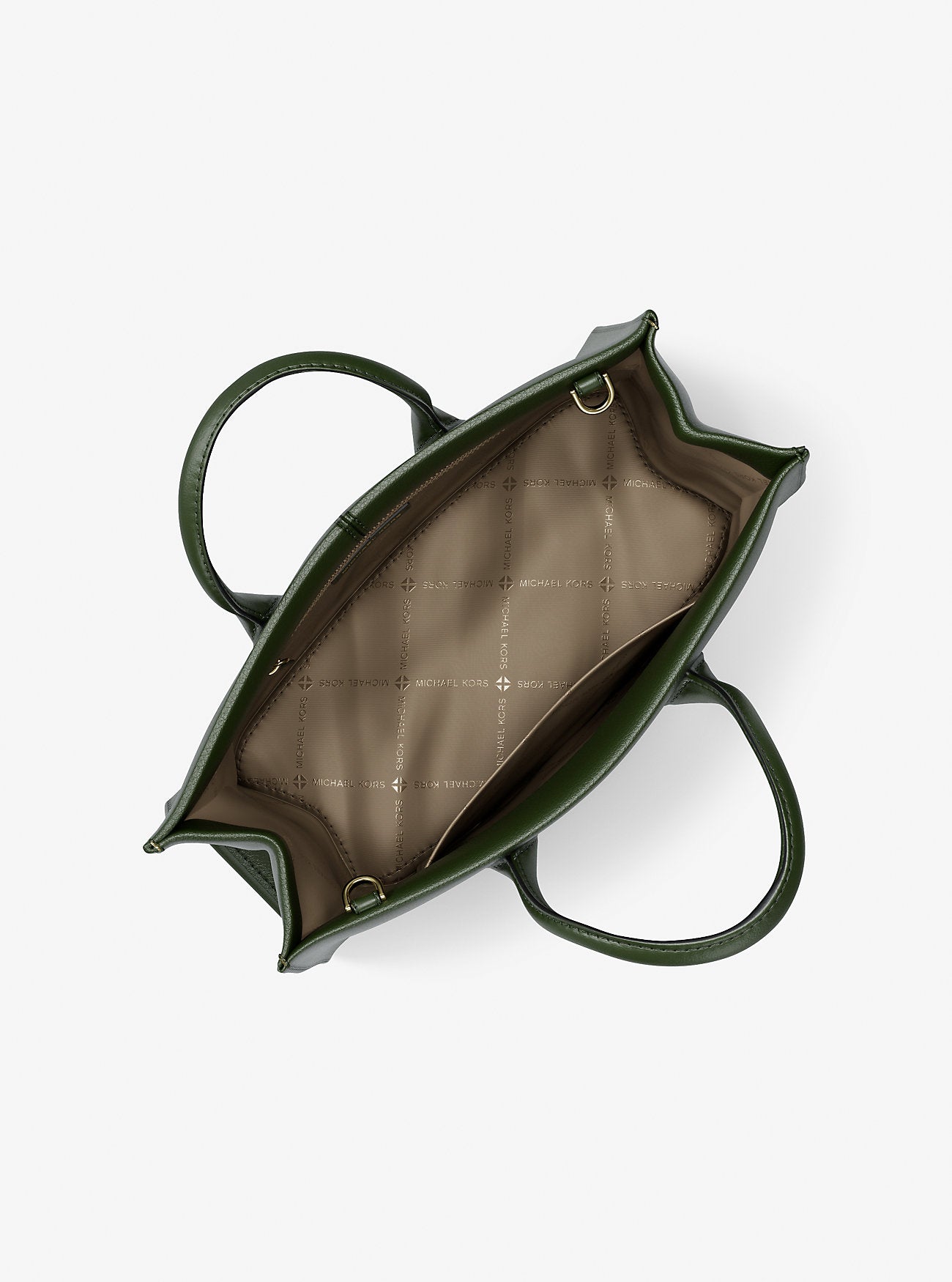 Mirella Medium Pebbled Leather Tote Bag Moss Moss