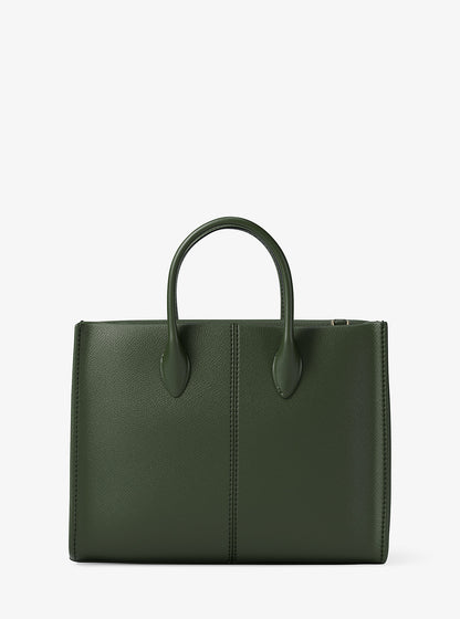 Mirella Medium Pebbled Leather Tote Bag Moss Moss