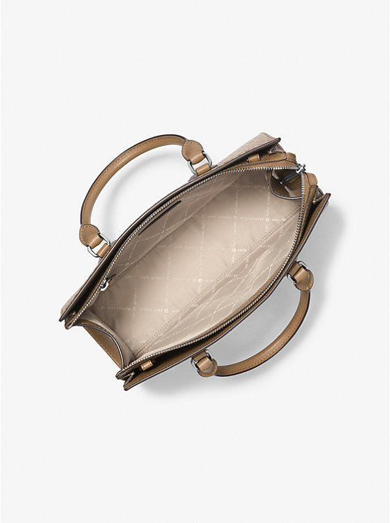 Sheila Medium Ombr Signature Logo Satchel Husk