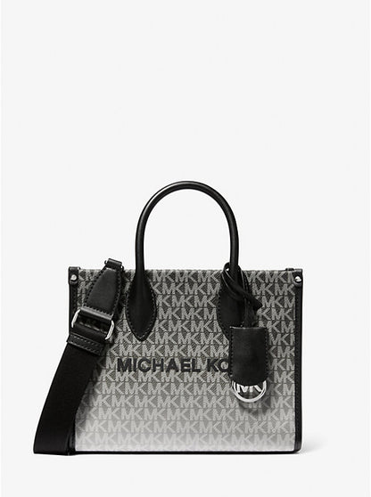 Micheal Kors Mirella Small Ombr Signature Logo Crossbody Bag Black