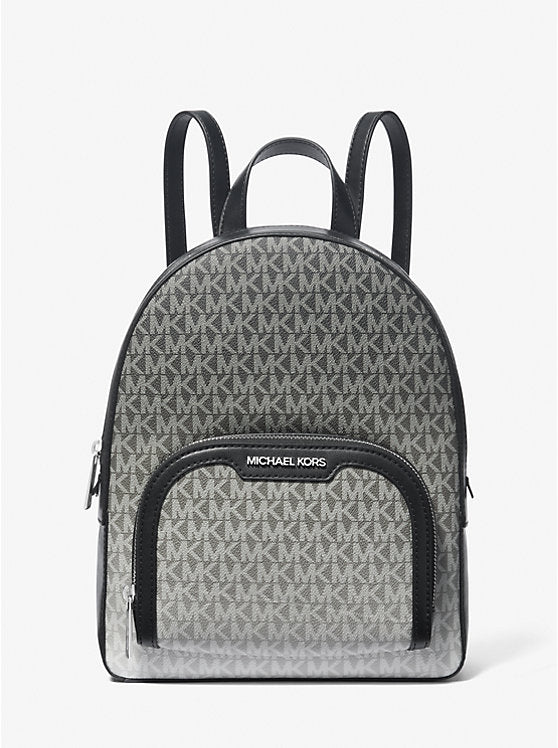 Micheal Kors Jaycee Medium Ombr Signature Logo Backpack Black