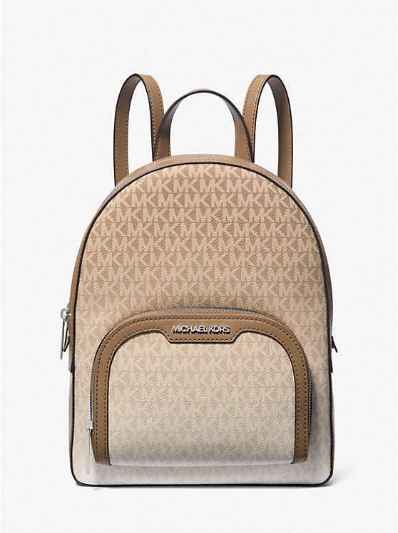Micheal Kors Jaycee Medium Ombr Signature Logo Backpack Husk