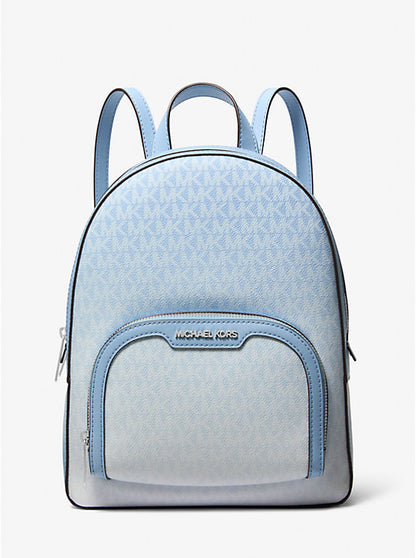 Micheal Kors Jaycee Medium Ombr Signature Logo Backpack Light Sky