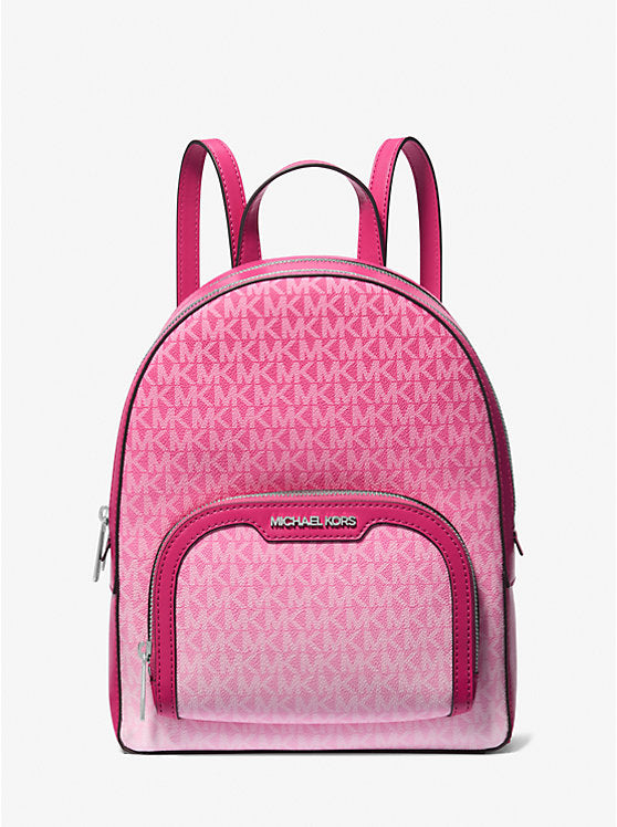 Micheal Kors Jaycee Medium Ombr Signature Logo Backpack Dragonfruit