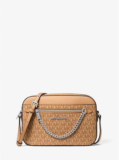 Micheal Kors Jet Set Large Signature Logo Crossbody Bag Dragonfruit