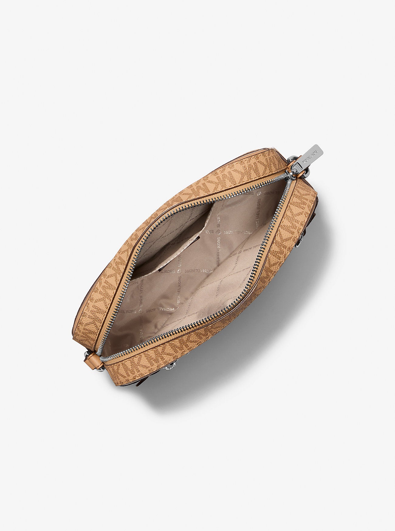 Jet Set Large Signature Logo Crossbody Bag Peanut Peanut