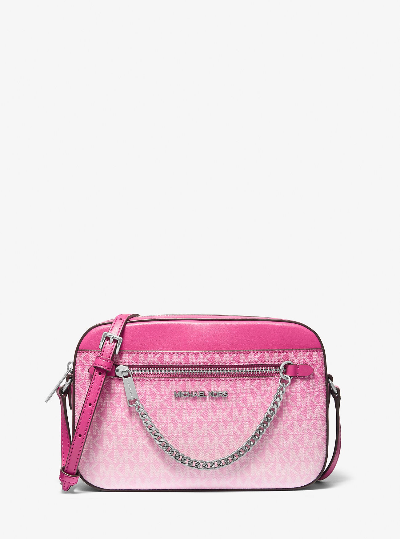 Jet Set Large Ombre Signature Logo Crossbody Body Dragonfruit Dragonfruit