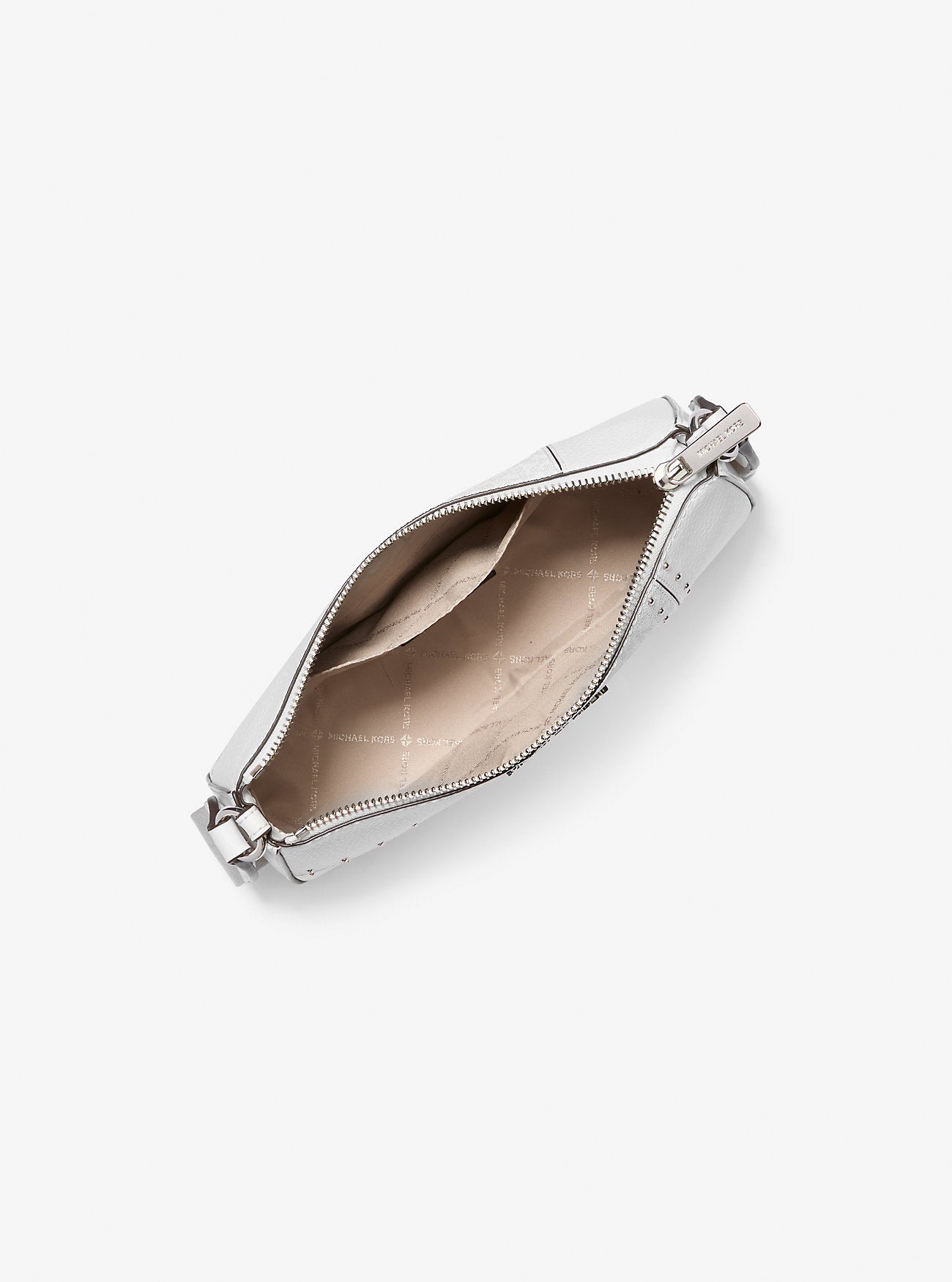 Jet Set Travel Small Metallic Patchwork and Signature Logo Crossbody Bag Optic White Optic White