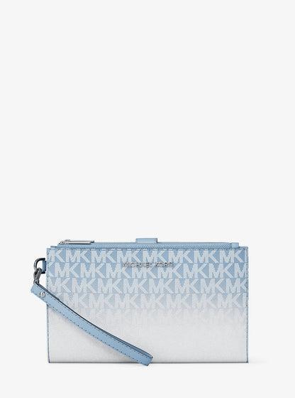 Jet Set Large Ombre Signature Logo Wristlet Light Sky Light Sky