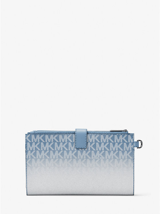 Jet Set Large Ombr Signature Logo Wristlet Light Sky