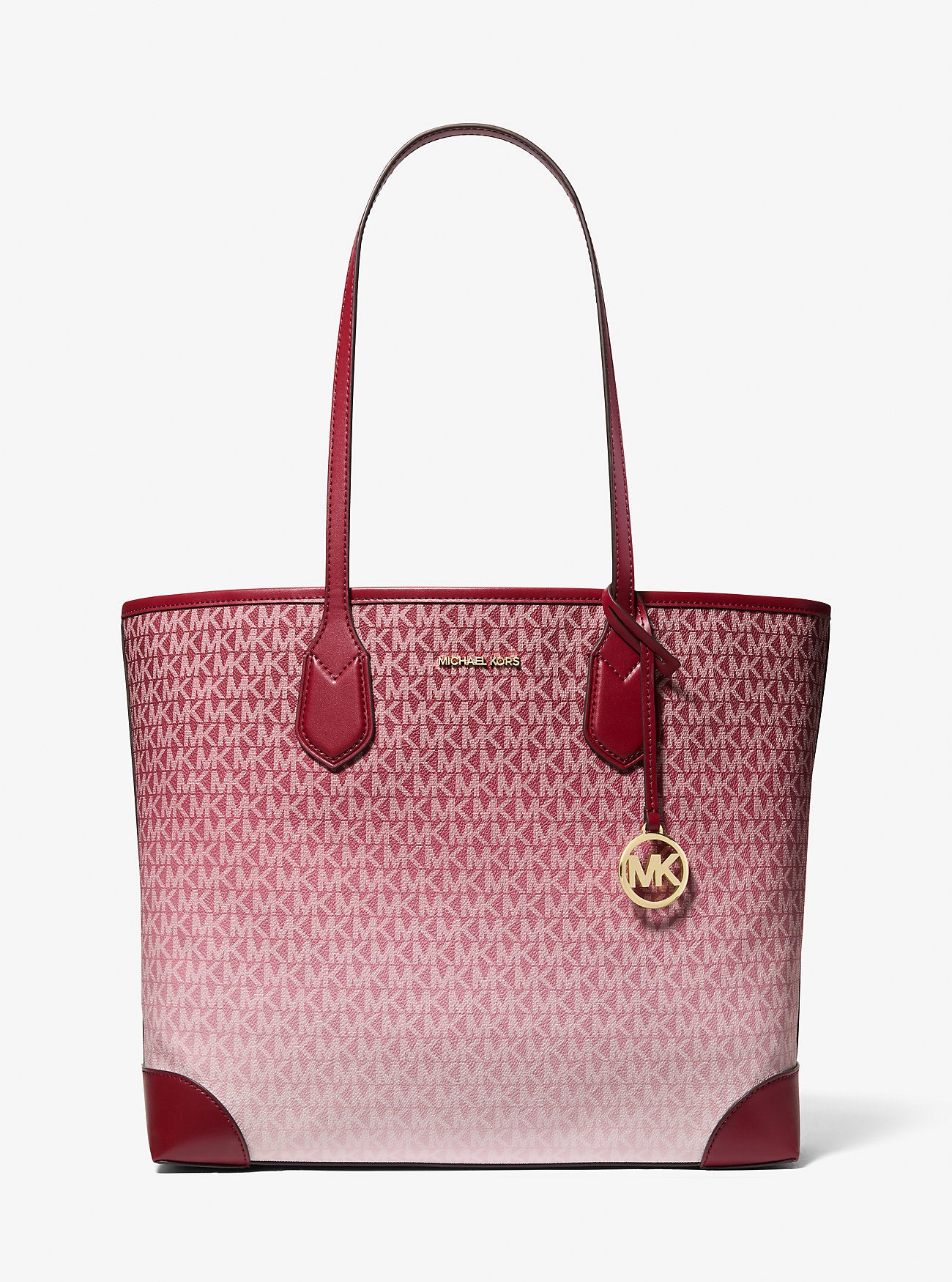 Eva Large Ombre Signature Logo Tote Bag Cherry Cherry