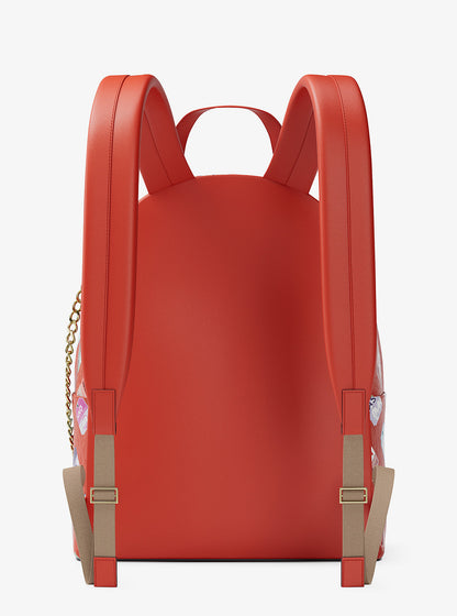 Slater Medium Printed Signature Logo Backpack Dk Sangria Dk Sangria