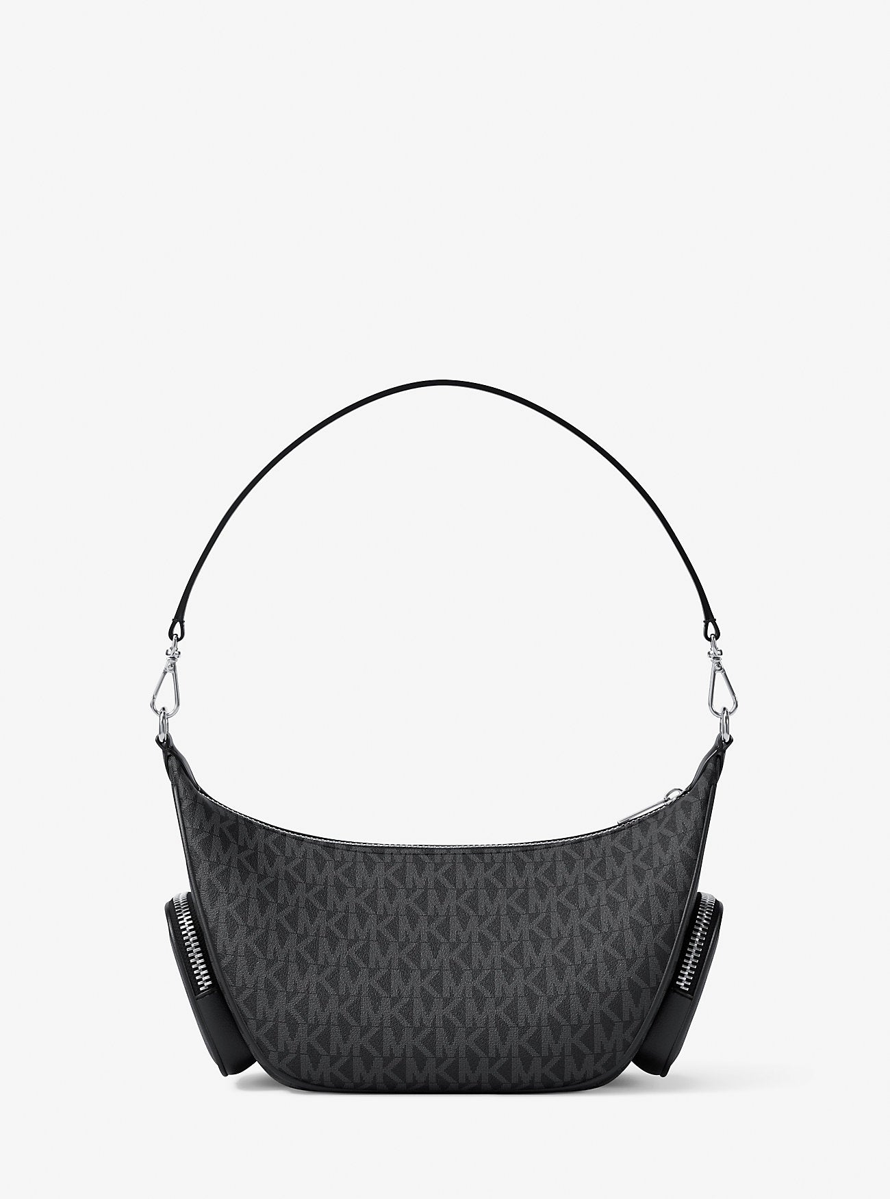 Merritt Small Signature Logo Convertible Shoulder Bag Black Black