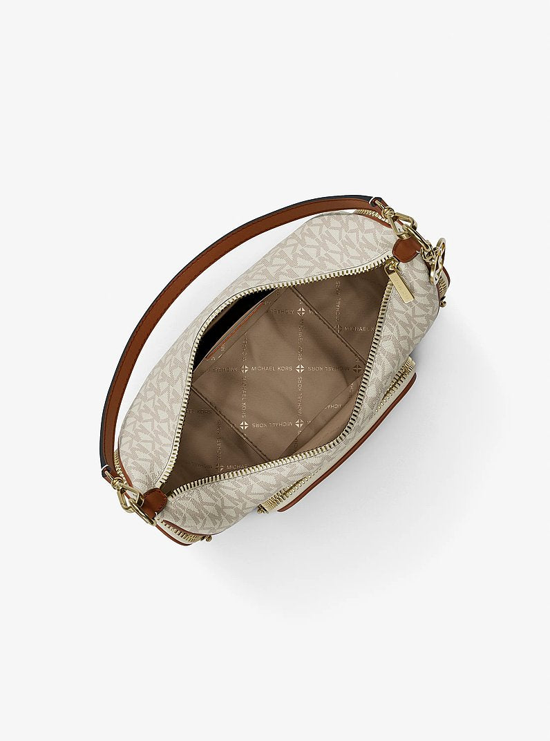 Merritt Small Signature Logo Convertible Shoulder Bag Vanilla Vanilla