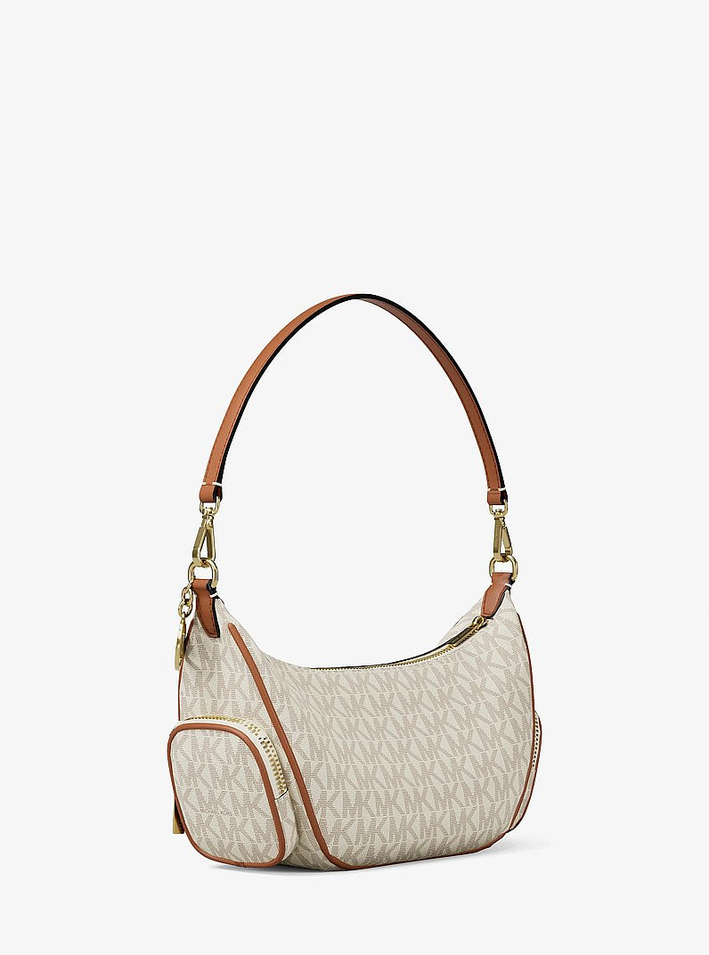 Merritt Small Signature Logo Convertible Shoulder Bag Vanilla Vanilla