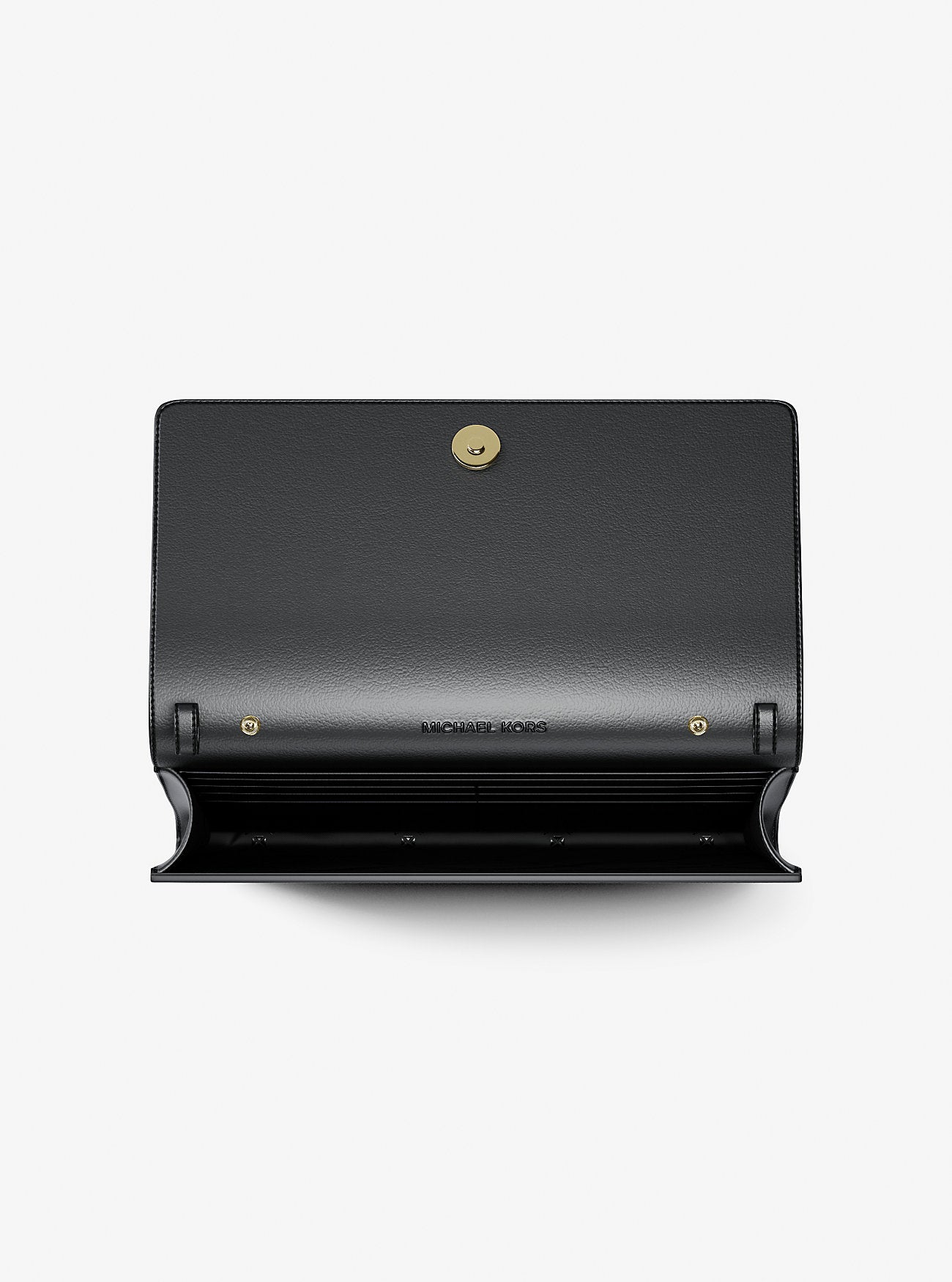 Carson Large Logo Debossed Wallet Black Black