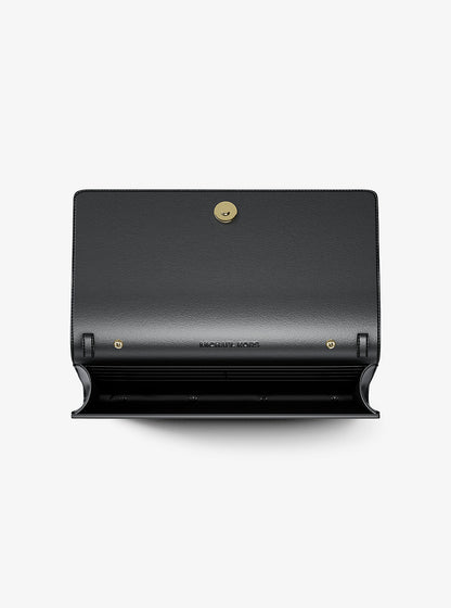 Carson Large Logo Debossed Wallet Black Black