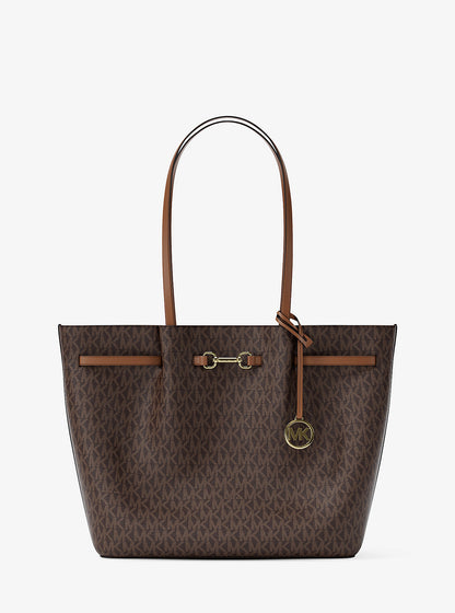 Carson Large Signature Logo Tote Bag Brown Brown