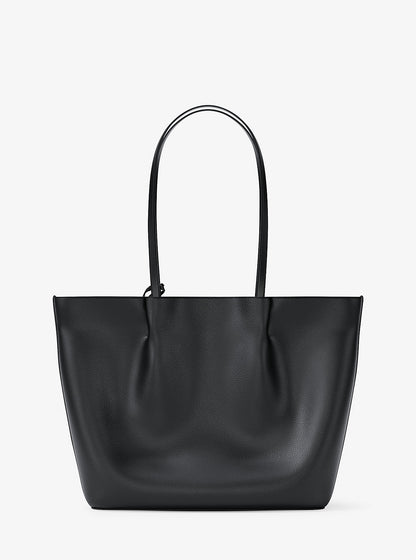 Carson Large Pebbled Leather Tote Bag Black Black