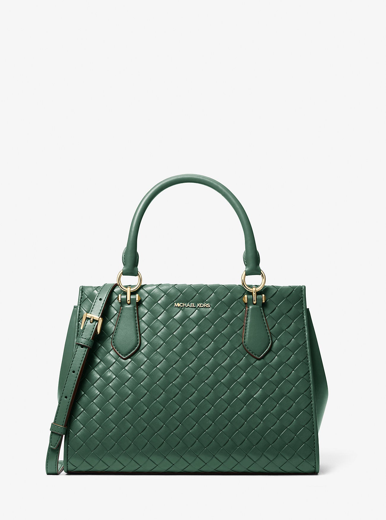 Marilyn Medium Woven Satchel Moss Moss