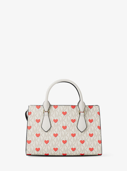 Sheila Small Embellished Signature Logo Satchel Lt Crm Multi Lt Crm Multi