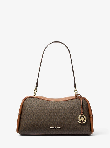 Cecily Medium Signature Logo Shoulder Bag Brown Brown