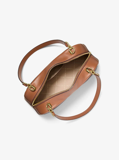 Cecily Medium Signature Logo Shoulder Bag Brown Brown