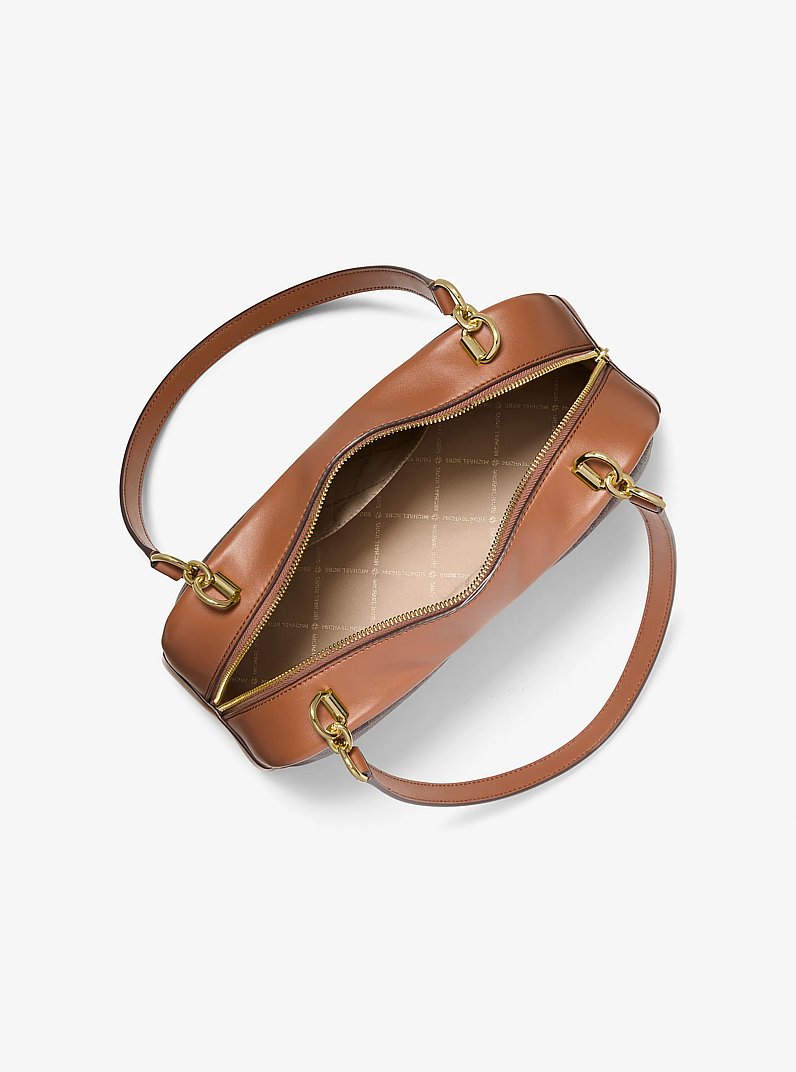 Cecily Medium Signature Logo Shoulder Bag Brown Brown