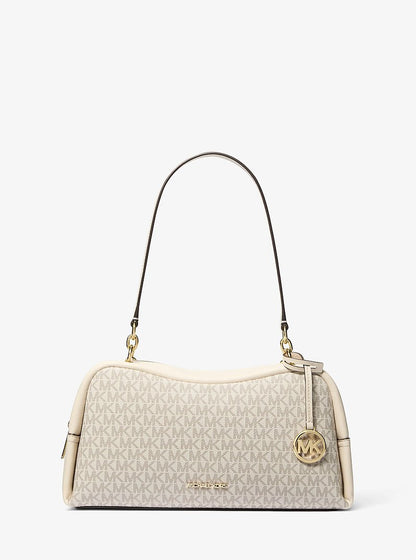 Cecily Medium Signature Logo Shoulder Bag Lt Crm Multi Lt Crm Multi