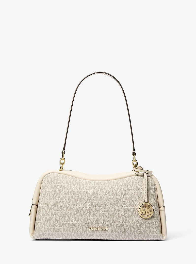 Cecily Medium Signature Logo Shoulder Bag Lt Crm Multi Lt Crm Multi