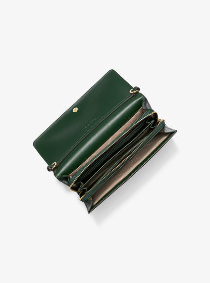 Jet Set Large Ombre Signature Logo Crossbody Bag Moss Multi Moss Multi