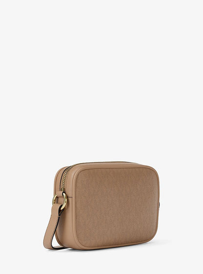 Jet Set Small Signature Logo Camera Crossbody Bag Camel Camel