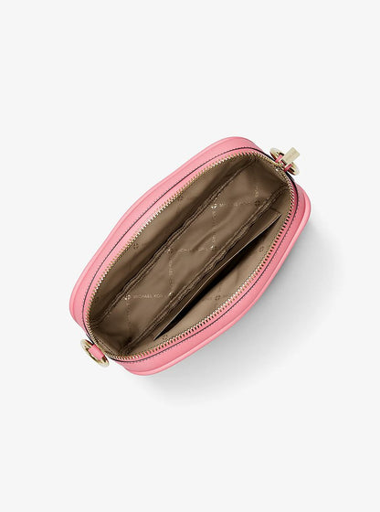 Jet Set Small Signature Logo Camera Crossbody Bag Carnation Carnation
