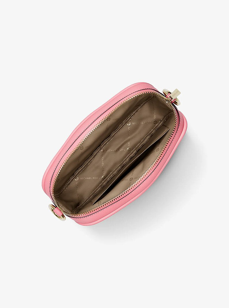 Jet Set Small Signature Logo Camera Crossbody Bag Carnation Carnation