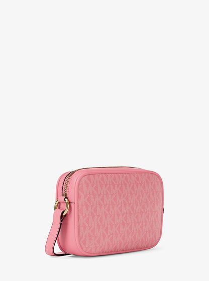 Jet Set Small Signature Logo Camera Crossbody Bag Carnation Carnation