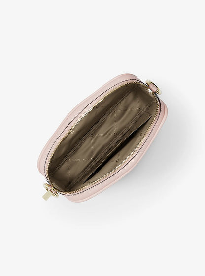 Jet Set Small Signature Logo Camera Crossbody Bag Powder Blush Powder Blush