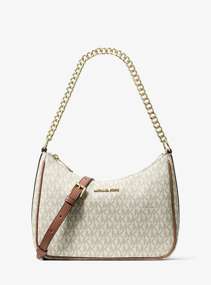 Jet Set Travel Large Signature Logo Convertible Crossbody Bag Vanilla Vanilla