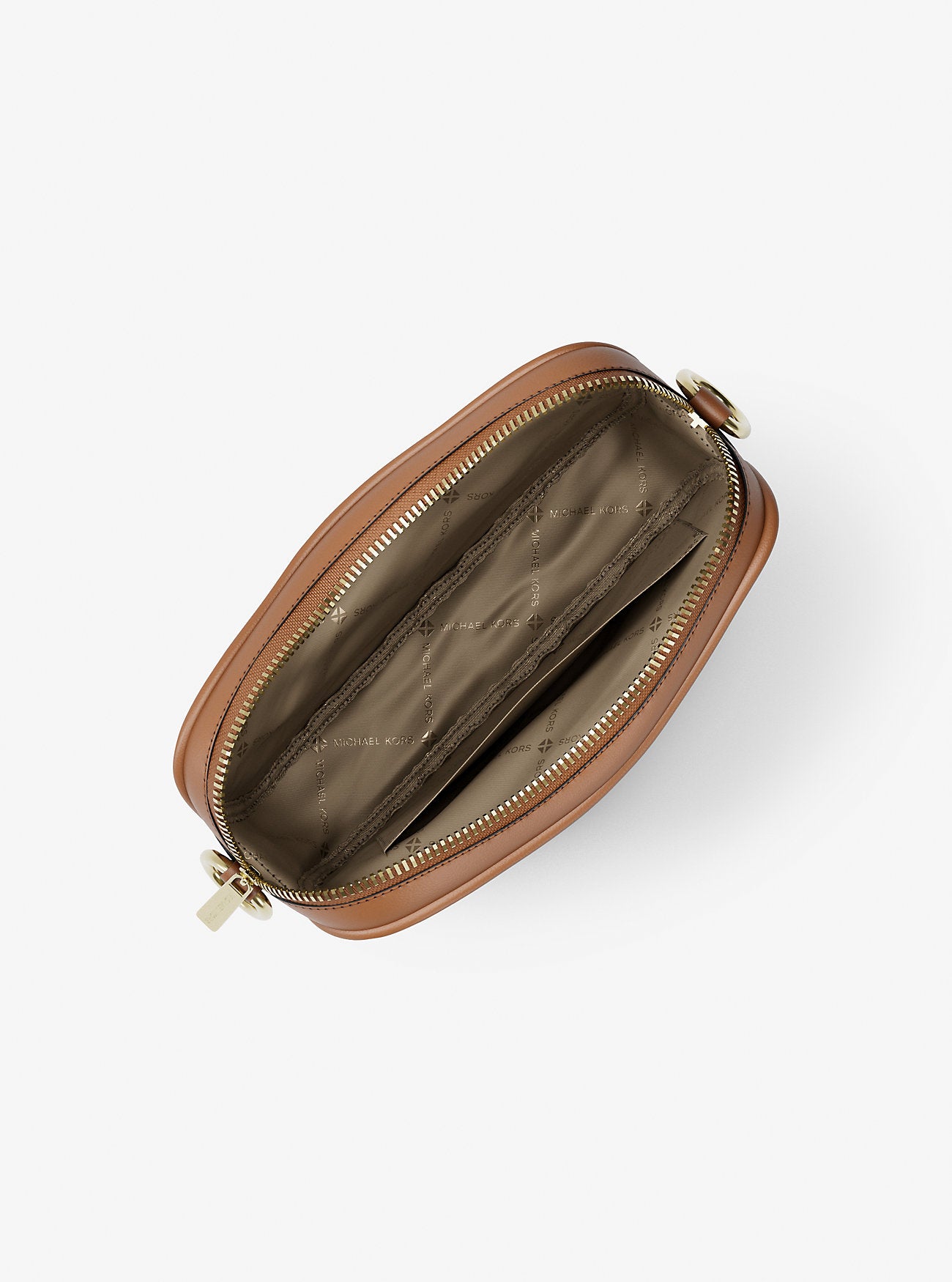 Jet Set Small Signature Logo Camera Crossbody Bag Brown Brown