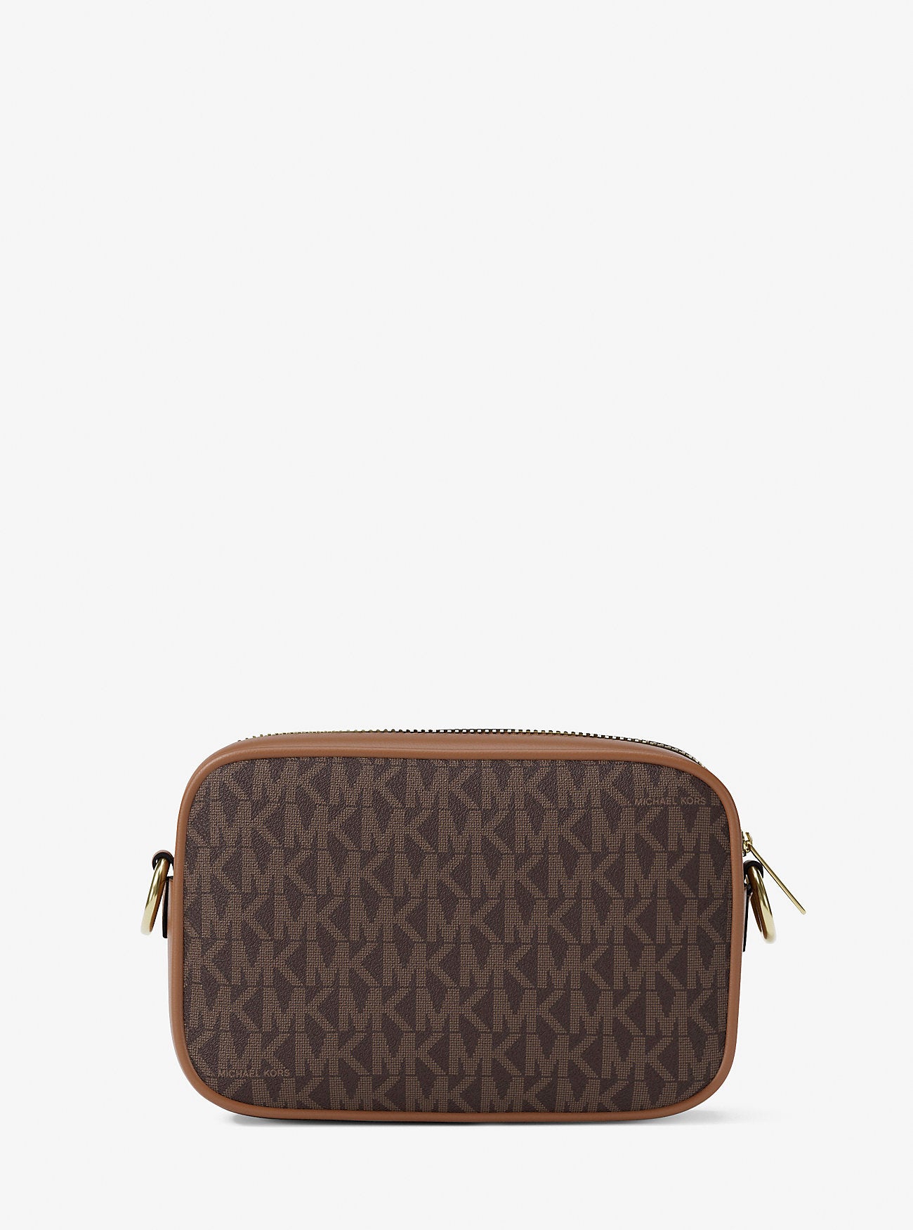 Jet Set Small Signature Logo Camera Crossbody Bag Brown Brown