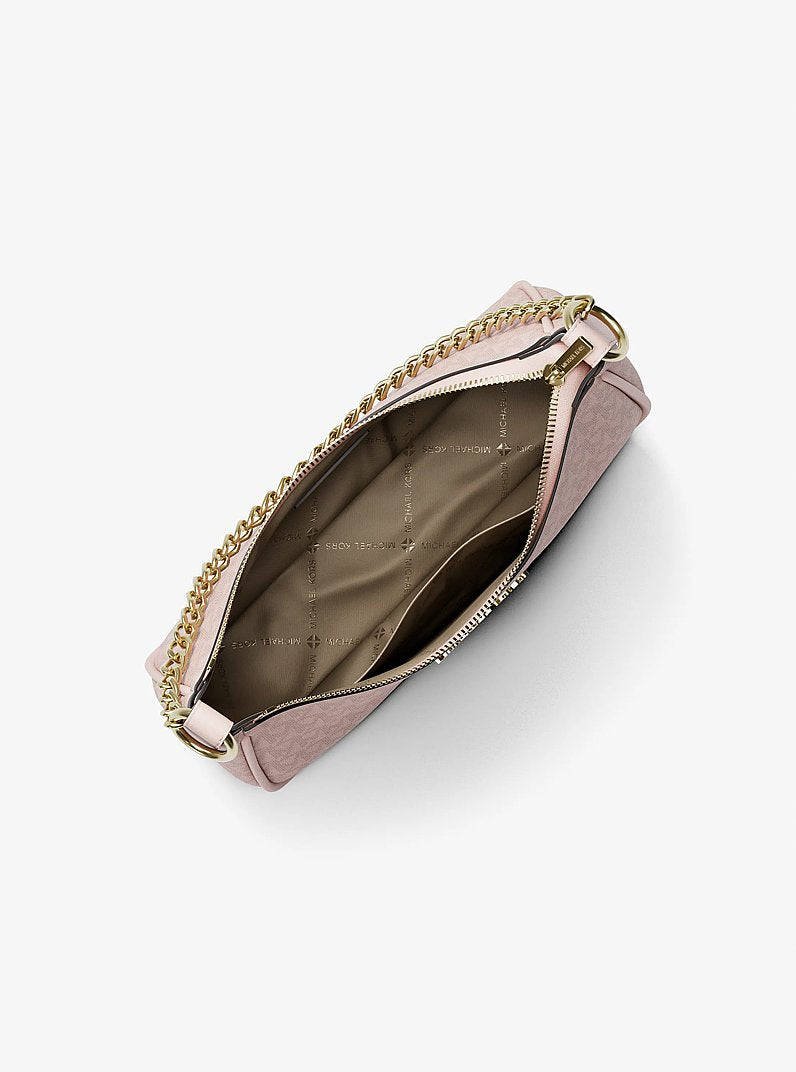 Jet Set Small Signature Logo Convertible Crossbody Bag Powder Blush Powder Blush