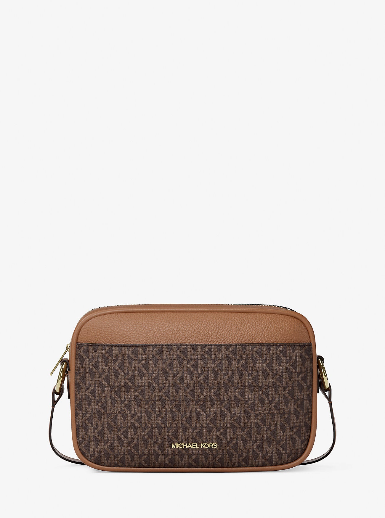 Jet Set Travel Large Signature logo Camera Crossbody Bag Brown Brown