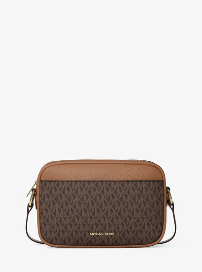 Jet Set Travel Large Signature logo Camera Crossbody Bag Brown Brown