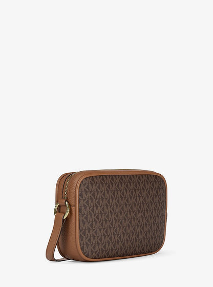 Jet Set Travel Large Signature logo Camera Crossbody Bag Brown Brown