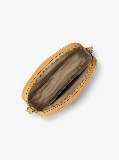 Jet Set Large Pebbled Leather Camera Crossbody Bag Honeywheat Honeywheat