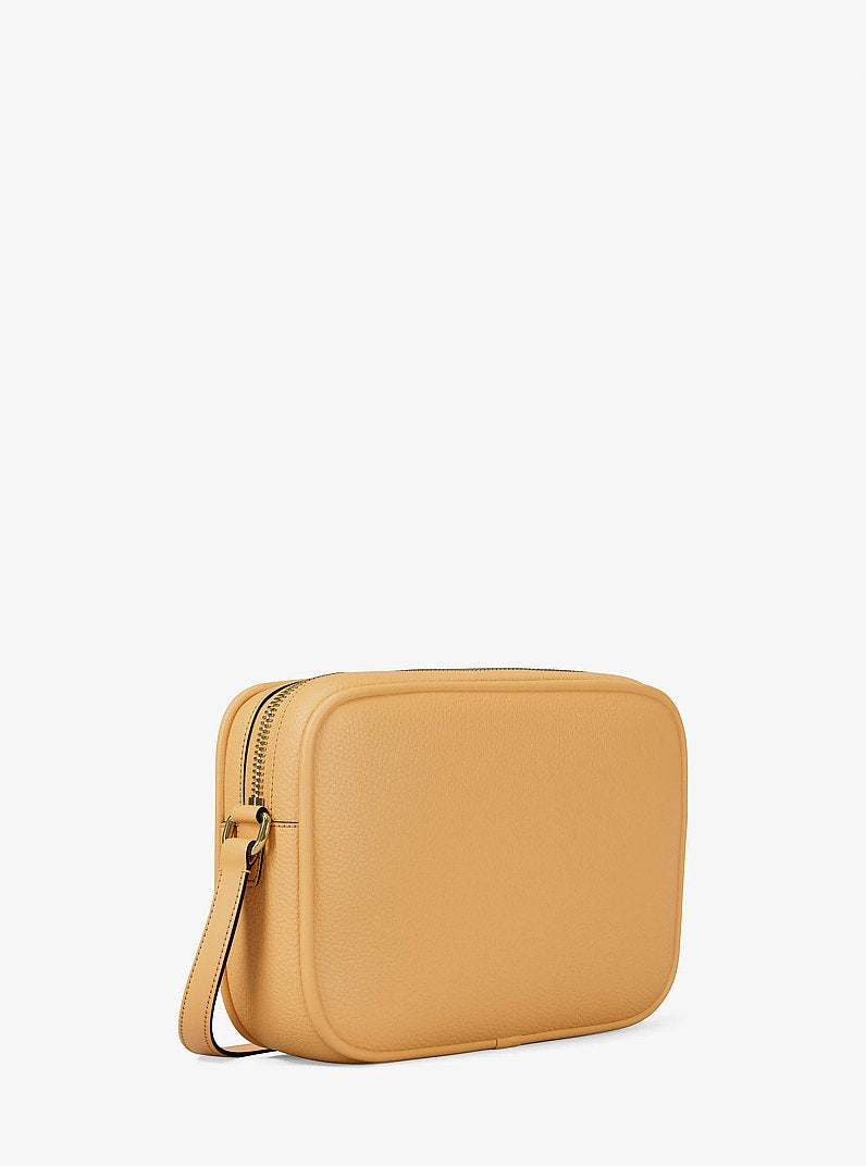 Jet Set Large Pebbled Leather Camera Crossbody Bag Honeywheat Honeywheat
