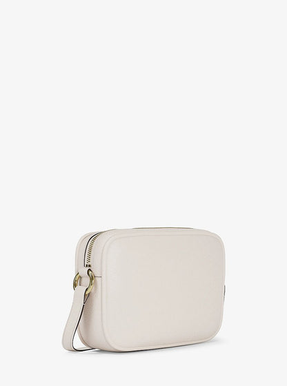 Jet Set Large Pebbled Leather Camera Crossbody Bag Lt Cream Lt Cream