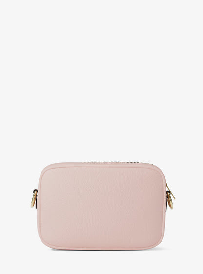 Jet Set Pebbled Leather Camera Crossbody Bag Powder Blush Powder Blush