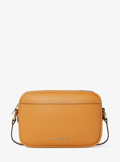Jet Set Large Pebbled Leather Camera Crossbody Bag Radiant Orange Radiant Orange