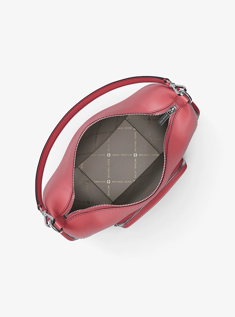 Merritt Medium Pebbled Leather Convertible Shoulder Bag Hibiscus Hibiscus