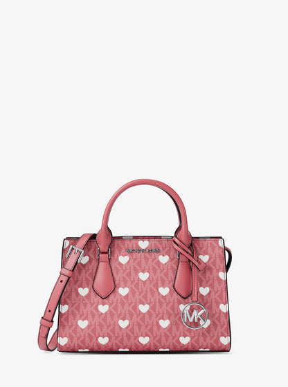 Sheila Small Embellished Signature Logo Satchel Hibiscus Hibiscus